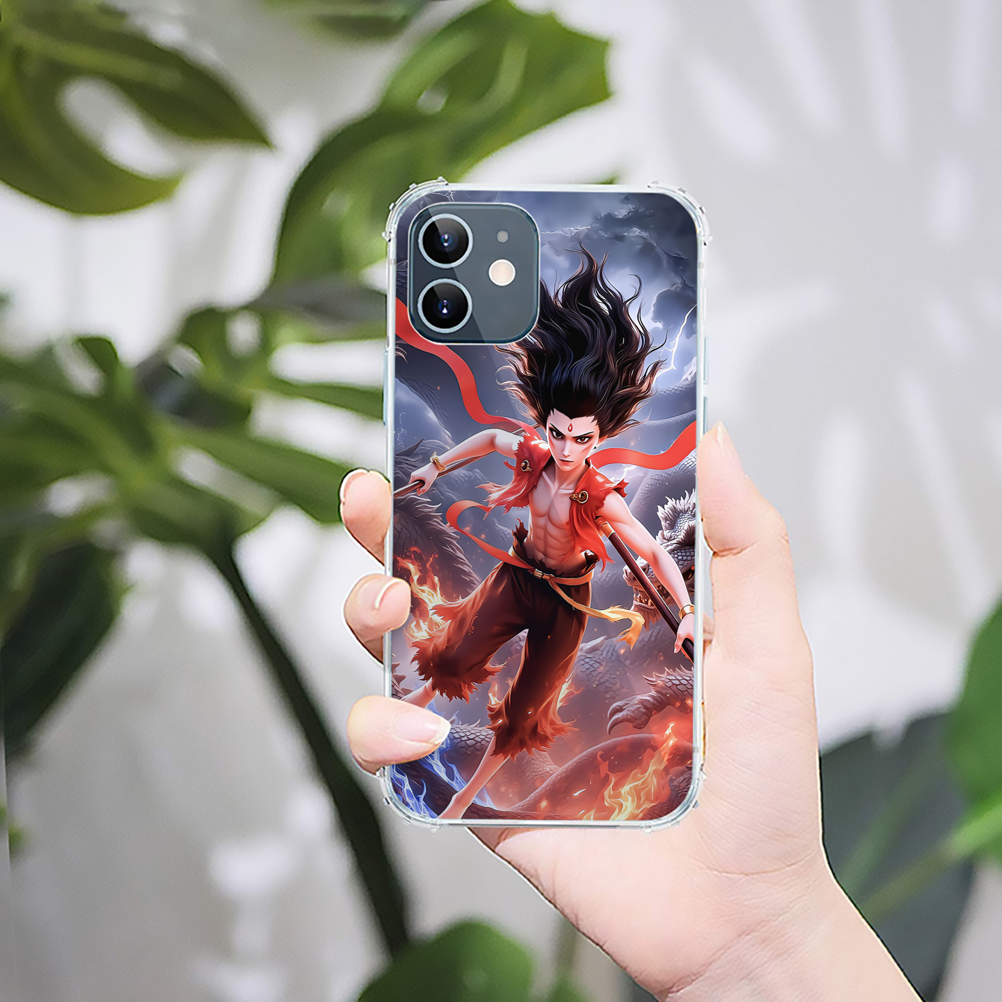 （画像用） Ne Zha 2 ナタ 魔童の大暴れ 【iPhone 12シリーズ対応】透明スマホケース（クリアソフトケース）